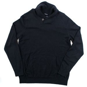 American Eagle Men's Super Soft Shawl Collar Navy Sweater Size L